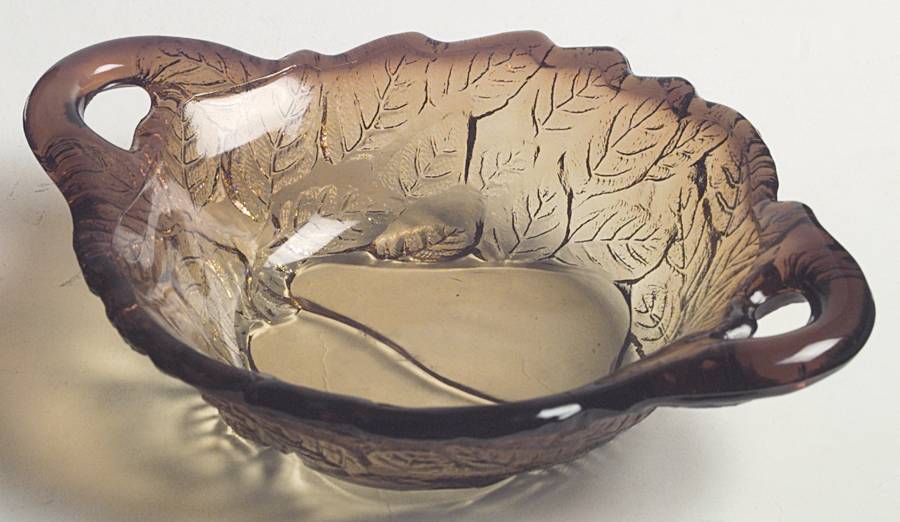 Sweet Pear-Dark Amber (Burnt Honey) 7" Handled Bowl by Tiara-1