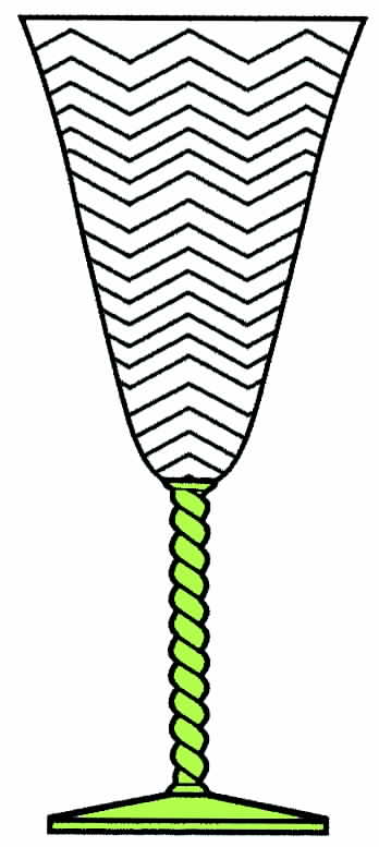 15030 Herringbone Green Water Goblet by Tiffin-Franciscan-1