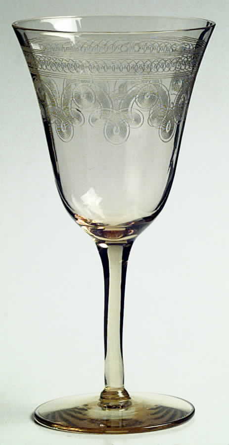 14196-11 Amber Water Goblet by Tiffin-Franciscan-1