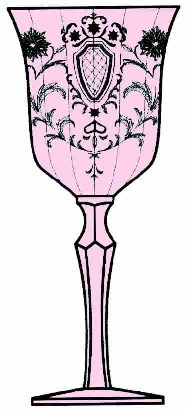 200-2 Pink Water Goblet by Tiffin-Franciscan-1