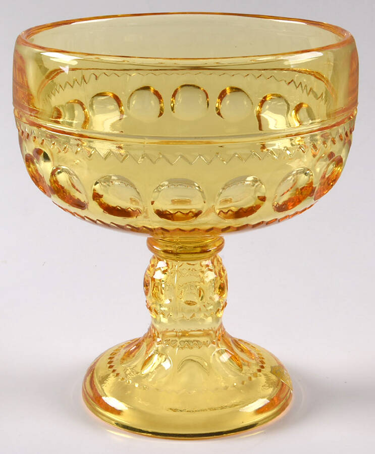 Antique Thumbprint Yellow Wedding Bowl, No Lid by Tiffin-Franciscan-1