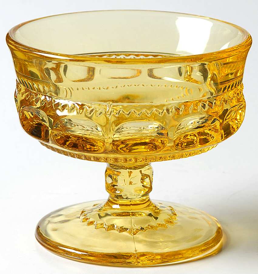 Antique Thumbprint Yellow Champagne/Tall Sherbet by Tiffin-Franciscan-1