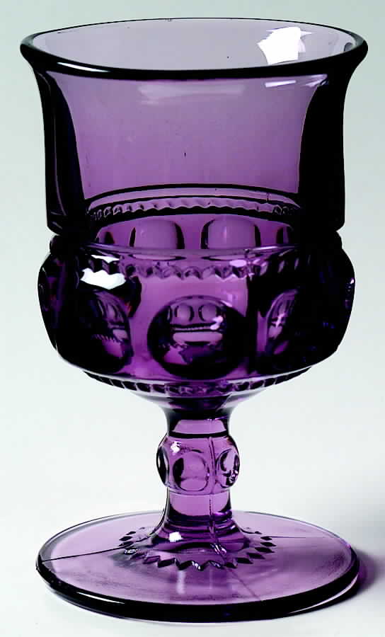 Antique Thumbprint Amethyst Water Goblet by Tiffin-Franciscan-1