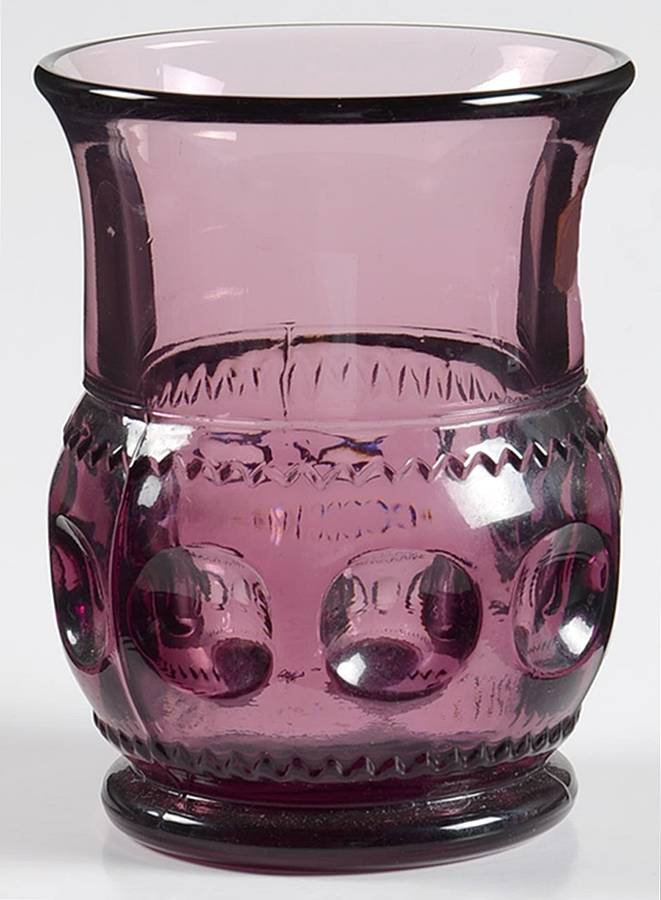 Antique Thumbprint Amethyst 8 Oz Flat Tumbler by Tiffin-Franciscan-1