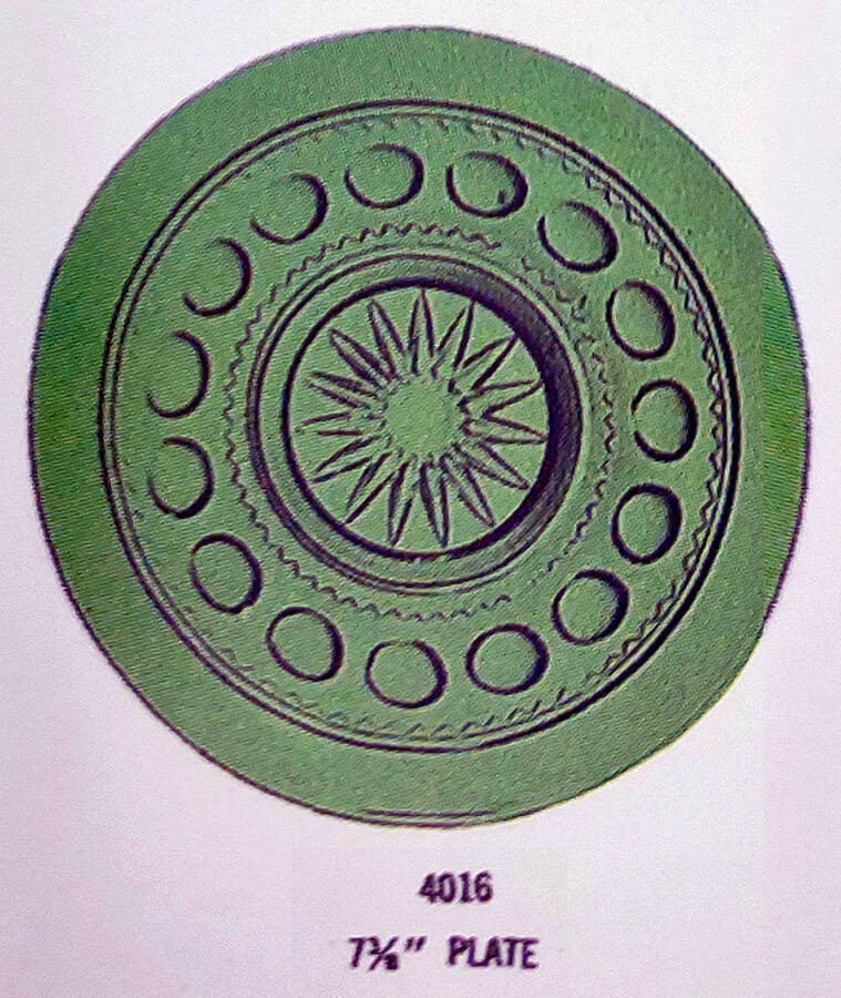 Antique Thumbprint Green (Emerald) 7" Salad Plate by Tiffin-Franciscan-1