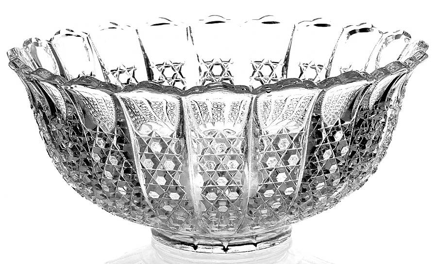 Bristol Diamond Flared Punch Bowl by Tiffin-Franciscan-1