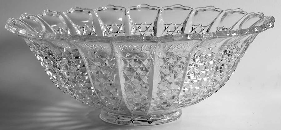 Bristol Diamond Flared Punch Bowl by Tiffin-Franciscan-1