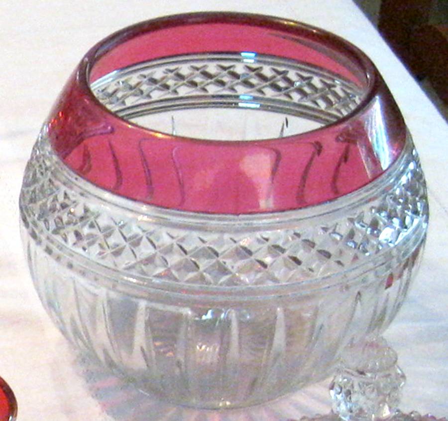 Baronial Ruby Flash Rose Bowl by Tiffin-Franciscan-1