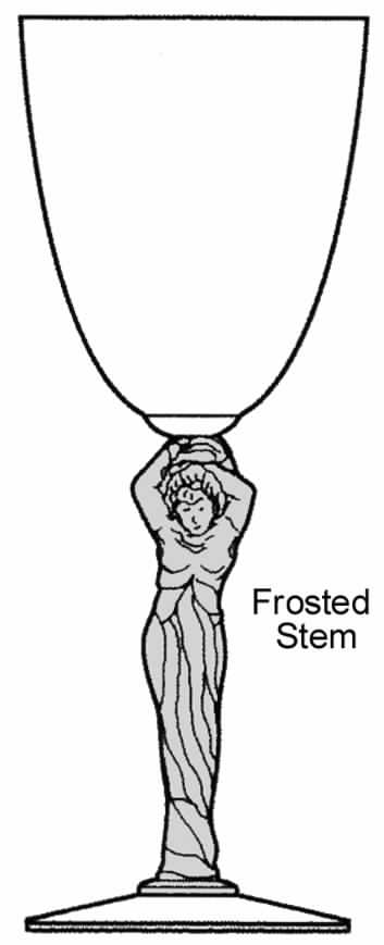 Nude (Frosted Stem) Water Goblet by Tiffin-Franciscan-1