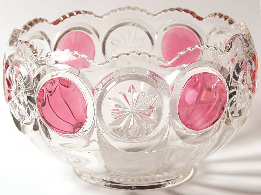 Moon and Star Ruby Flash Punch Bowl by Tiffin-Franciscan-1