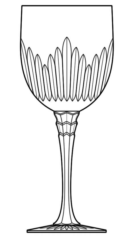 Majesty (Cut Foot) Water Goblet by Towle-1