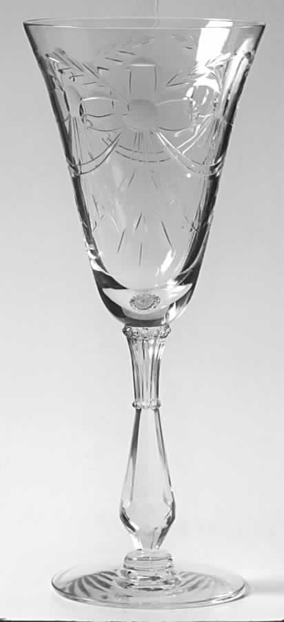 June Beau (Unknown Stem) Water Goblet by Tiffin-Franciscan-1