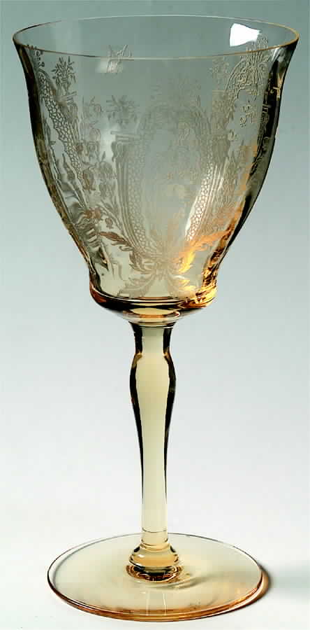 Blue Bell Yellow Water Goblet by Tiffin-Franciscan-1