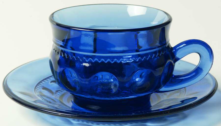 Crown Imperial Blue Cup & Saucer Set by Tiara-1