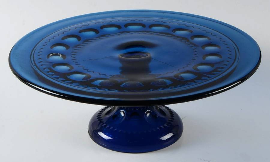 Crown Imperial Blue Round Cake Stand by Tiara-1