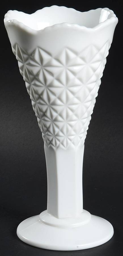 Williamsburg Milk Glass 8" Flower Vase by Tiffin-Franciscan-1