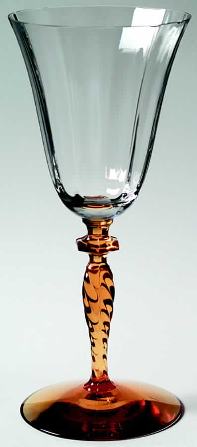 1117 Amber Water Goblet by Tiffin-Franciscan-1
