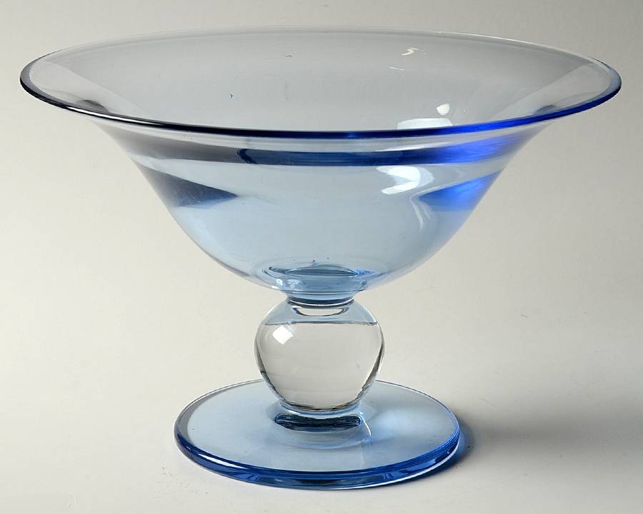 Optic Copen Blue 9" Large Fruit Bowl by Tiffin-Franciscan-1