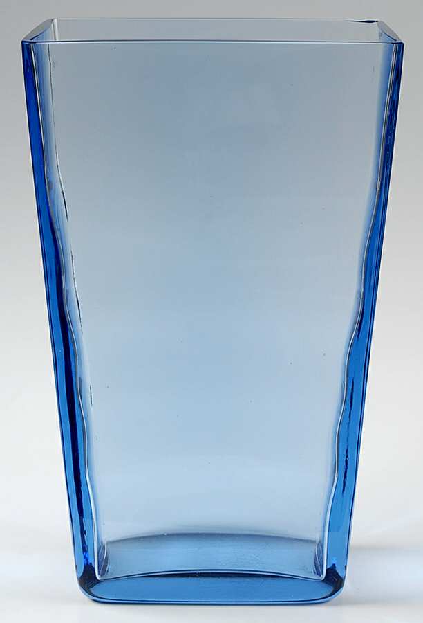 Optic Copen Blue 10" Rectangular Vase by Tiffin-Franciscan-1