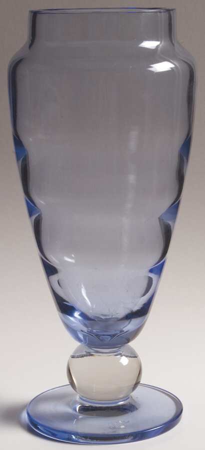 Optic Copen Blue 11" Urn Vase by Tiffin-Franciscan-1