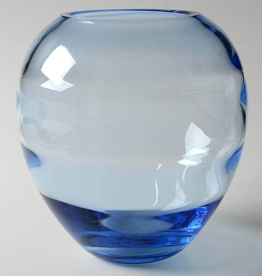 Optic Copen Blue 7" Flower Vase by Tiffin-Franciscan-1