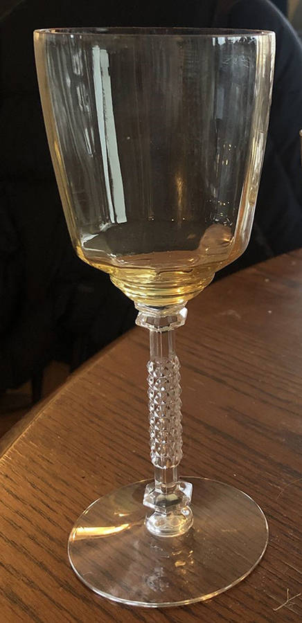 15067 Yellow Water Goblet by Tiffin-Franciscan-1