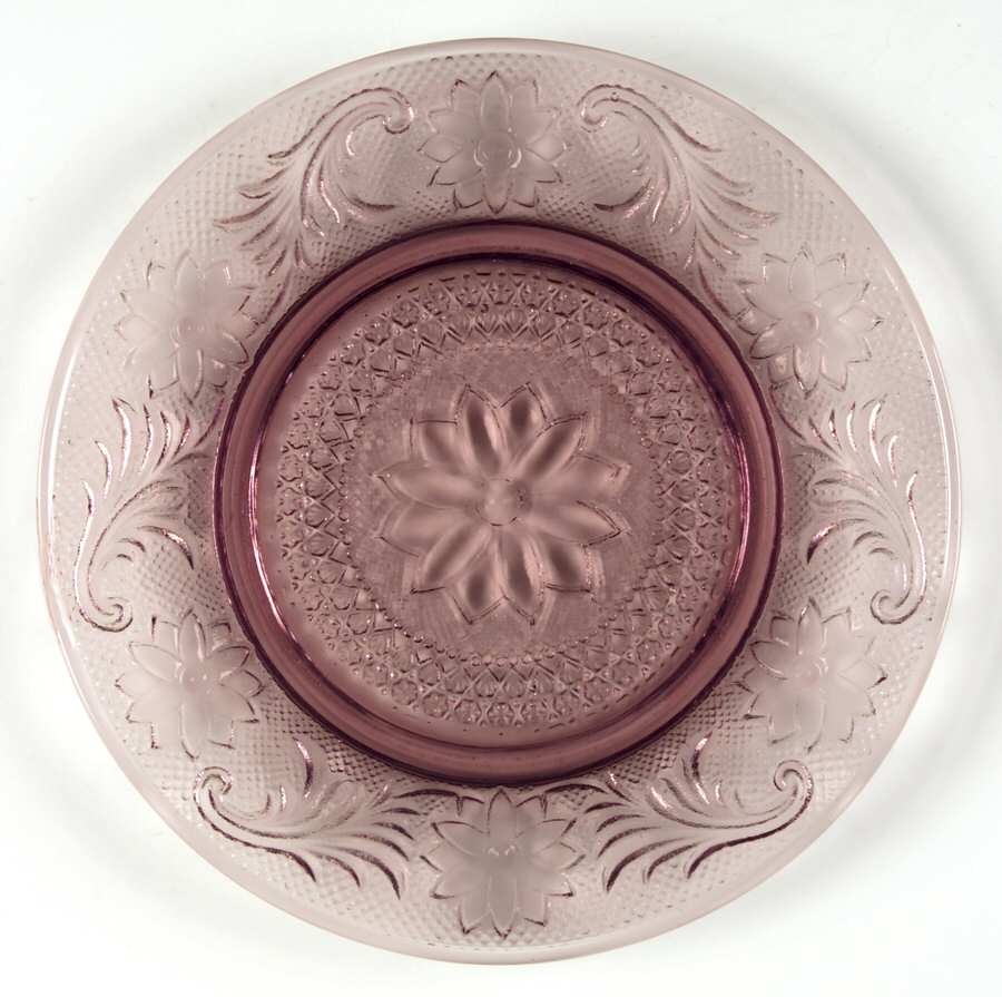 Sandwich Plum Amethyst Luncheon Plate by Tiara-1