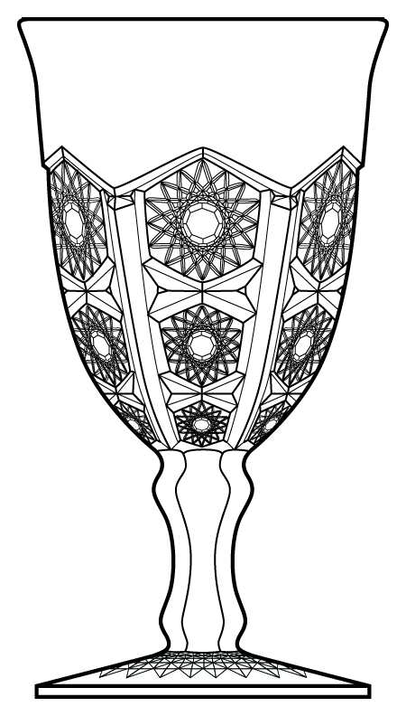 Monarch Clear Water Goblet by Tiara-1