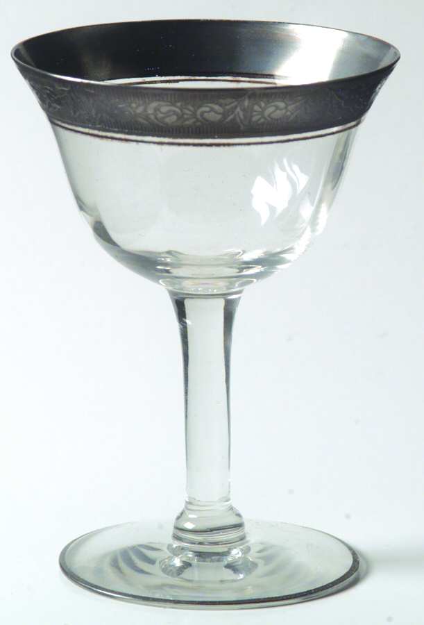 Rambler Rose Clear (Stem 14196, Platinum Encrusted) Liquor Cocktail by Tiffin-Franciscan-1