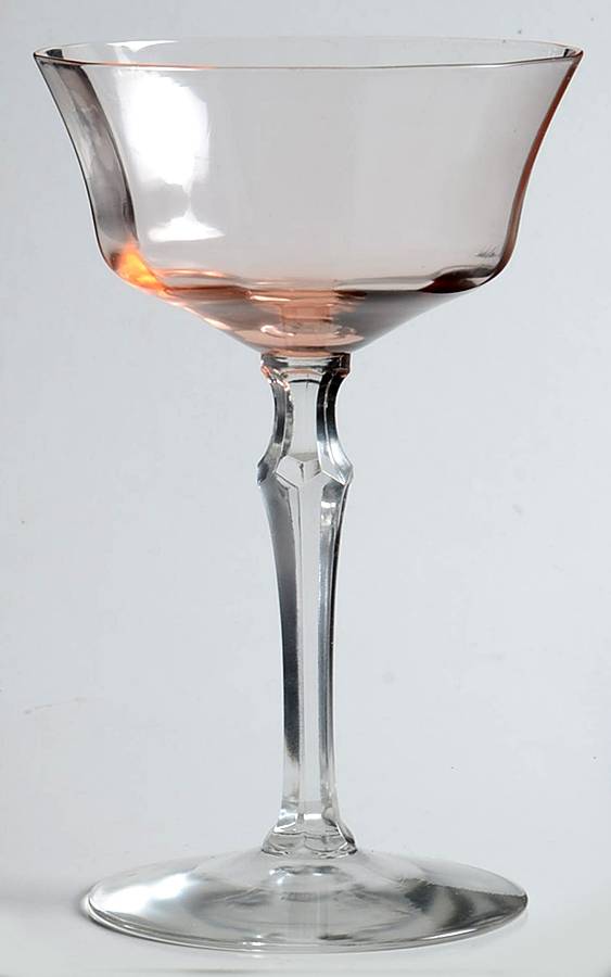 200-2 Pink (Pink and Clear) Champagne/Tall Sherbet by Tiffin-Franciscan-1