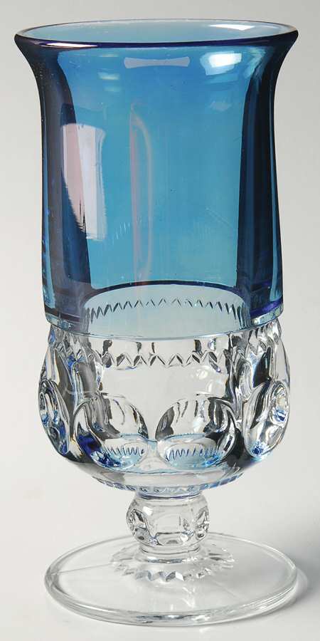 King's Crown-Blue Flashed (Top & Bottom) Iced Tea by Tiffin-Franciscan-1