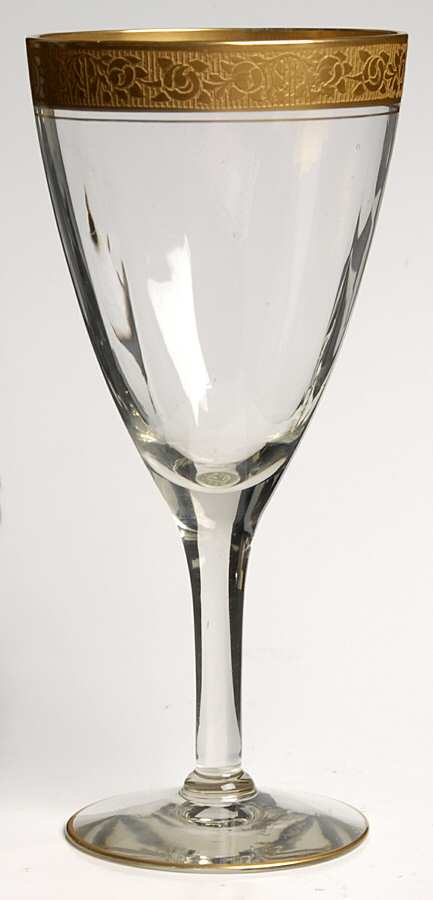 Rambler Rose Clear (Stem 13633) Water Goblet by Tiffin-Franciscan-1