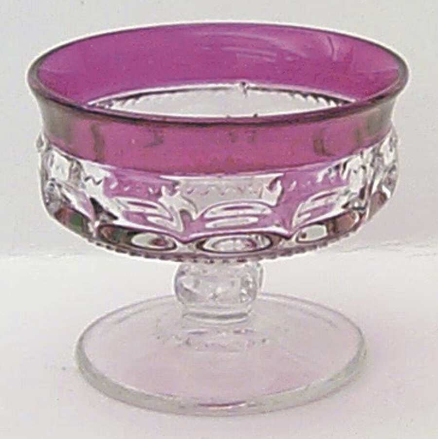 King's Crown-Ruby Flashed (Top & Bottom) Champagne/Tall Sherbet by Tiffin-Franciscan-1