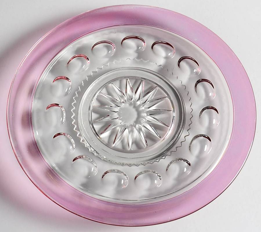 King's Crown-Cranberry Flashed (Top & Bottom) 7" Salad Plate by Tiffin-Franciscan-1