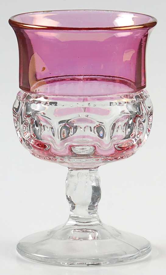 King's Crown-Cranberry Flashed (Top & Bottom) Claret Wine by Tiffin-Franciscan-1