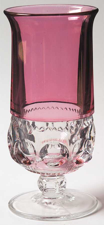 King's Crown-Cranberry Flashed (Top & Bottom) Iced Tea by Tiffin-Franciscan-1