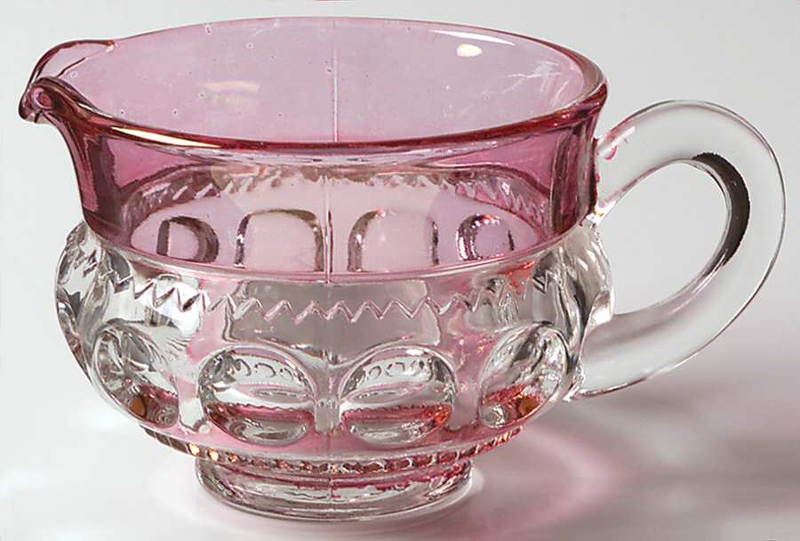 King's Crown-Cranberry Flashed (Top & Bottom) Creamer by Tiffin-Franciscan-1