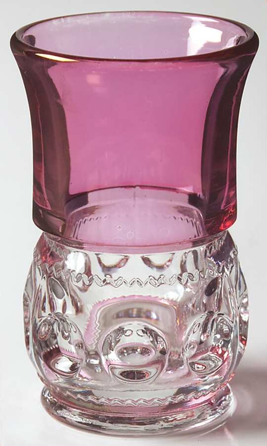 King's Crown-Cranberry Flashed (Top & Bottom) Flat Juice Glass by Tiffin-Franciscan-1
