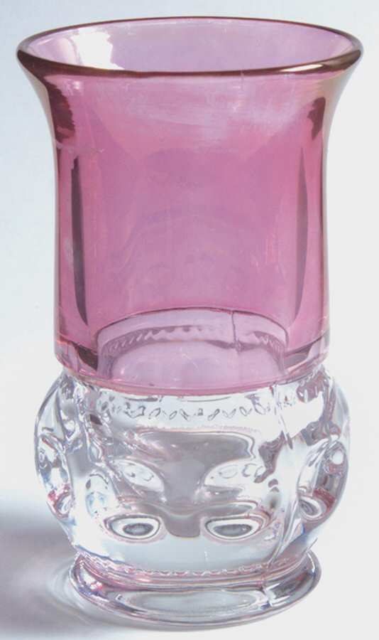 King's Crown-Cranberry Flashed (Top & Bottom) Flat Iced Tea by Tiffin-Franciscan-1