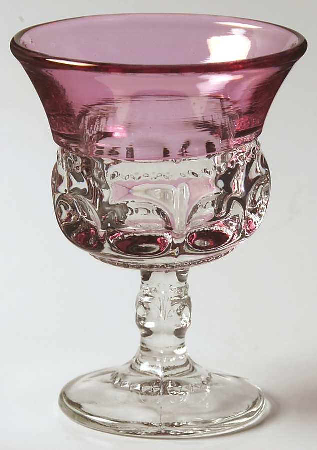 King's Crown-Cranberry Flashed (Top & Bottom) Liquor Cocktail by Tiffin-Franciscan-1
