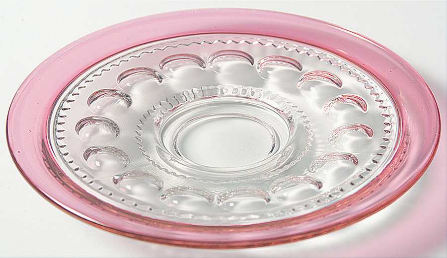 King's Crown-Cranberry Flashed (Top & Bottom) Saucer Only by Tiffin-Franciscan-1