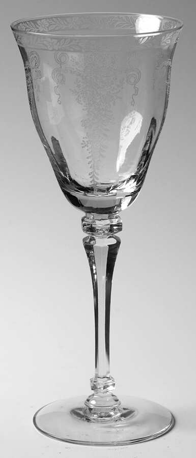 Melrose Clear (Stem 17356, No Trim) Water Goblet by Tiffin-Franciscan-1
