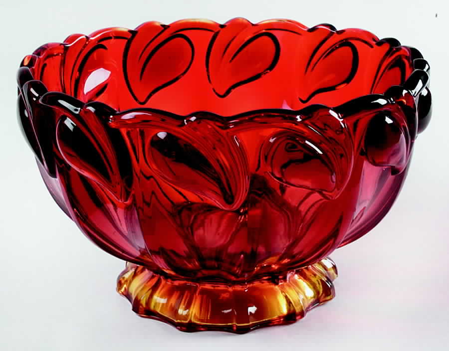 Leaf Sunset 9" Footed Bowl by Tiara-1
