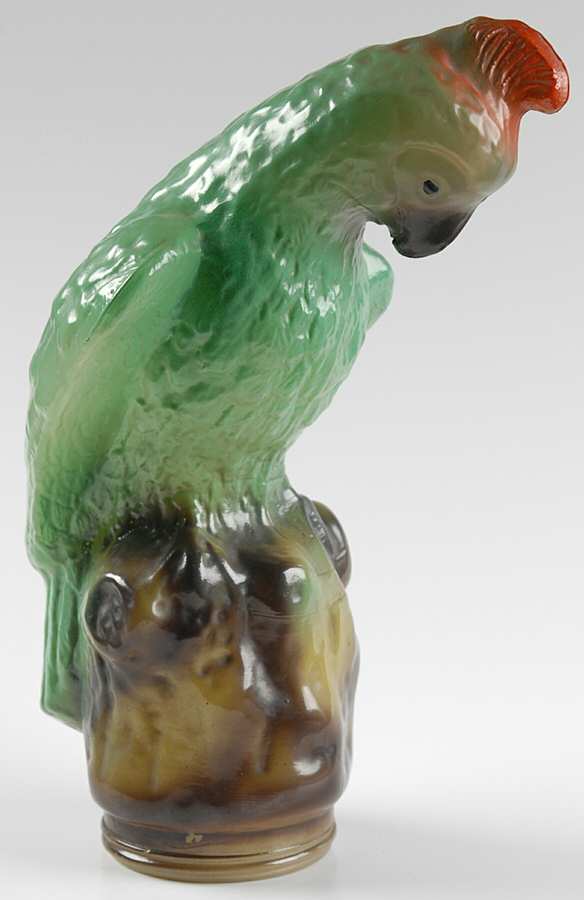 Lamps Large Parrot Lamp W/Lt Green Body-Globe Only by Tiffin-Franciscan-1