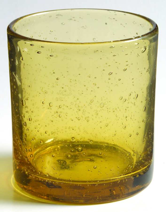 Bubble Glass (Colors) Wheat Yellow Double Old Fashioned by Tag Ltd-1