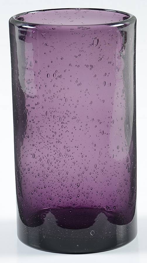 Bubble Glass (Colors) Plum 18 Oz Flat Tumbler by Tag Ltd-1