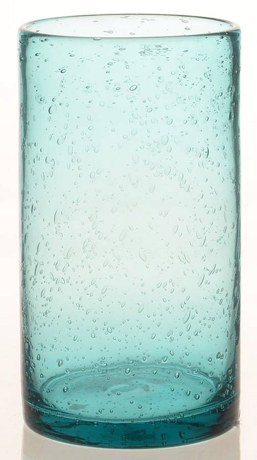 Bubble Glass (Colors) Dark Aqua 18 Oz Flat Tumbler by Tag Ltd-1