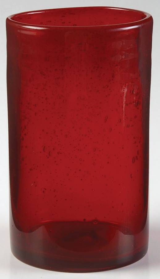Bubble Glass (Colors) Red 18 Oz Flat Tumbler by Tag Ltd-1