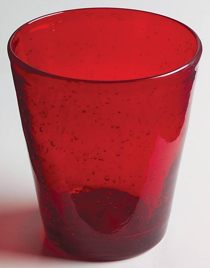 Bubble Glass (Colors) Red Double Old Fashioned by Tag Ltd-1