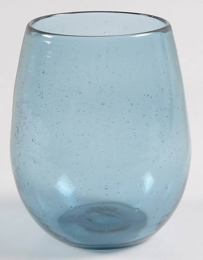 Bubble Glass (Colors) Midnight Blue Stemless Wine by Tag Ltd-1